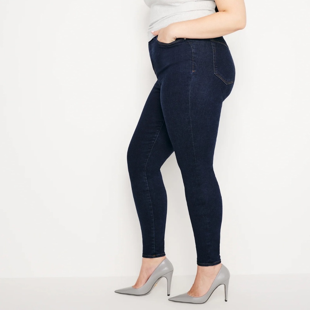 NEW Good American Good Legs Long Jeans Blue Size 20 Skinny Calik Denim Tall - Picture 3 of 16